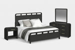 EMBER0007:Emberly Panel Bed & Dresser & Mirror & Nightstand, Angled