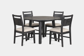 463577339:Sable Crest Round Dining Table & 4 Chairs, Angled