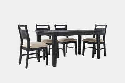 249309302:Sable Crest Dining Table & 4 Chairs, Angled