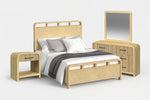 EMBER0112:Emberly Panel Bed & Dresser & Mirror & Nightstand, Angled