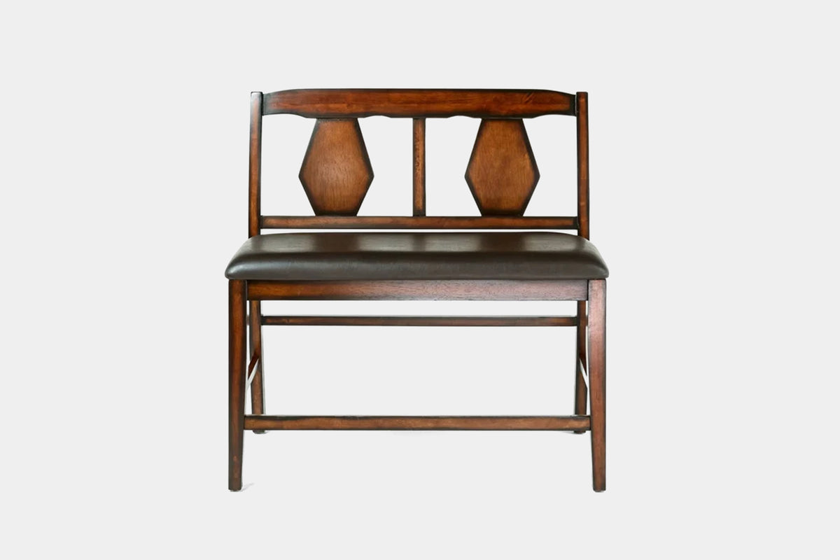 668415568:Napa Counter Height Dining Table & 4 Stools & Bench, Front
