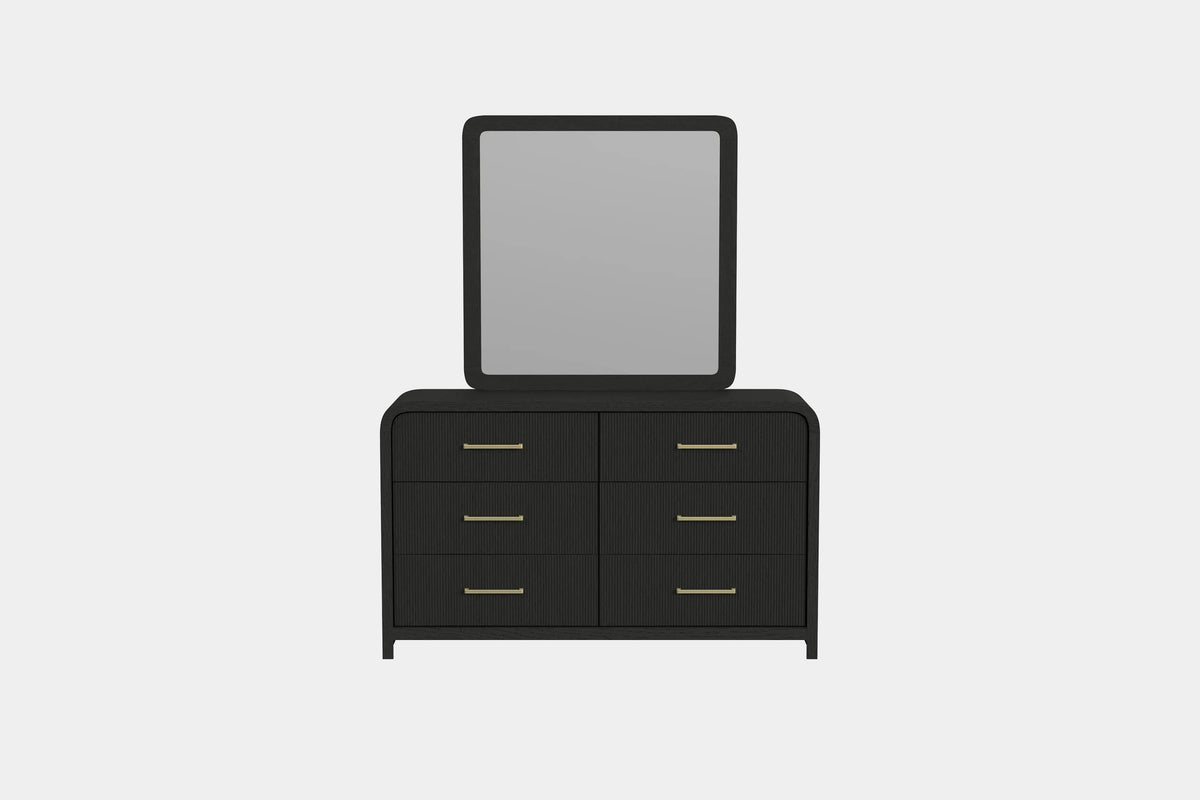 EMBER0007:Emberly Panel Bed & Dresser & Mirror & Nightstand, Front
