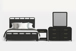 EMBER0007:Emberly Panel Bed & Dresser & Mirror & Nightstand, Front