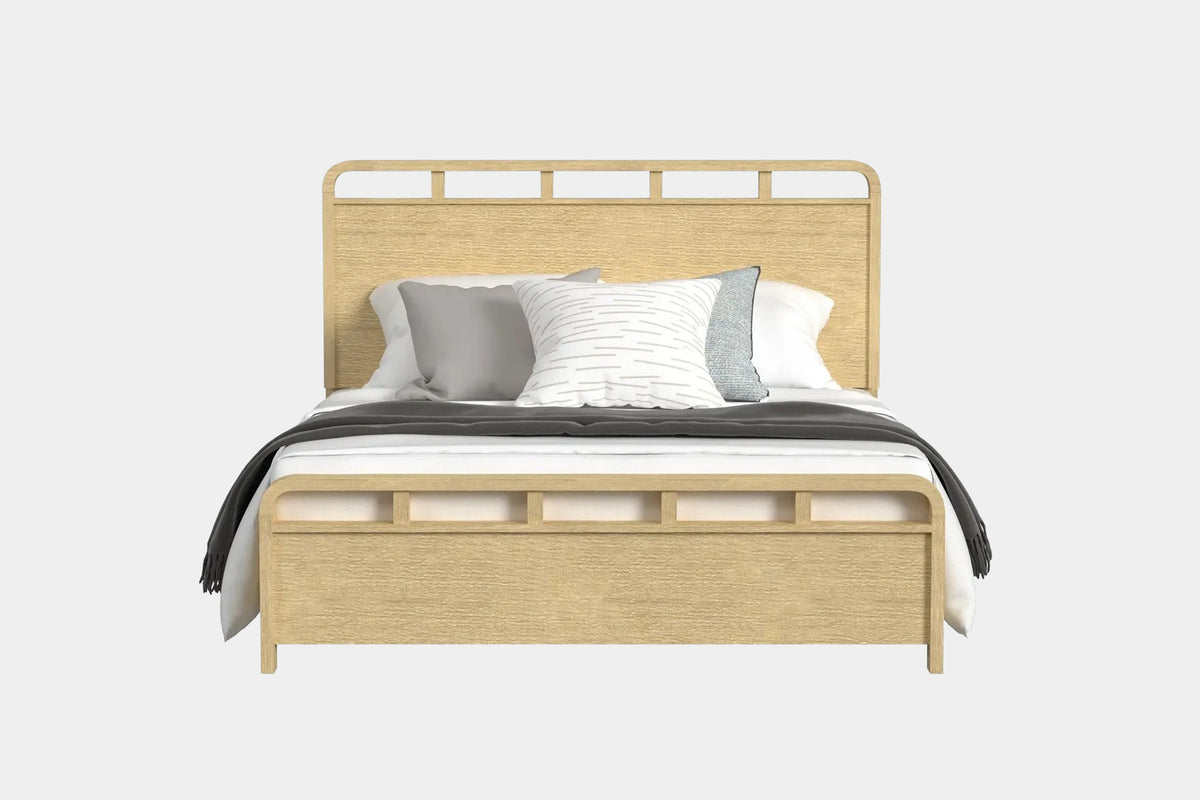 EMBER0107:Emberly Panel Bed & Dresser & Mirror & Nightstand, Front