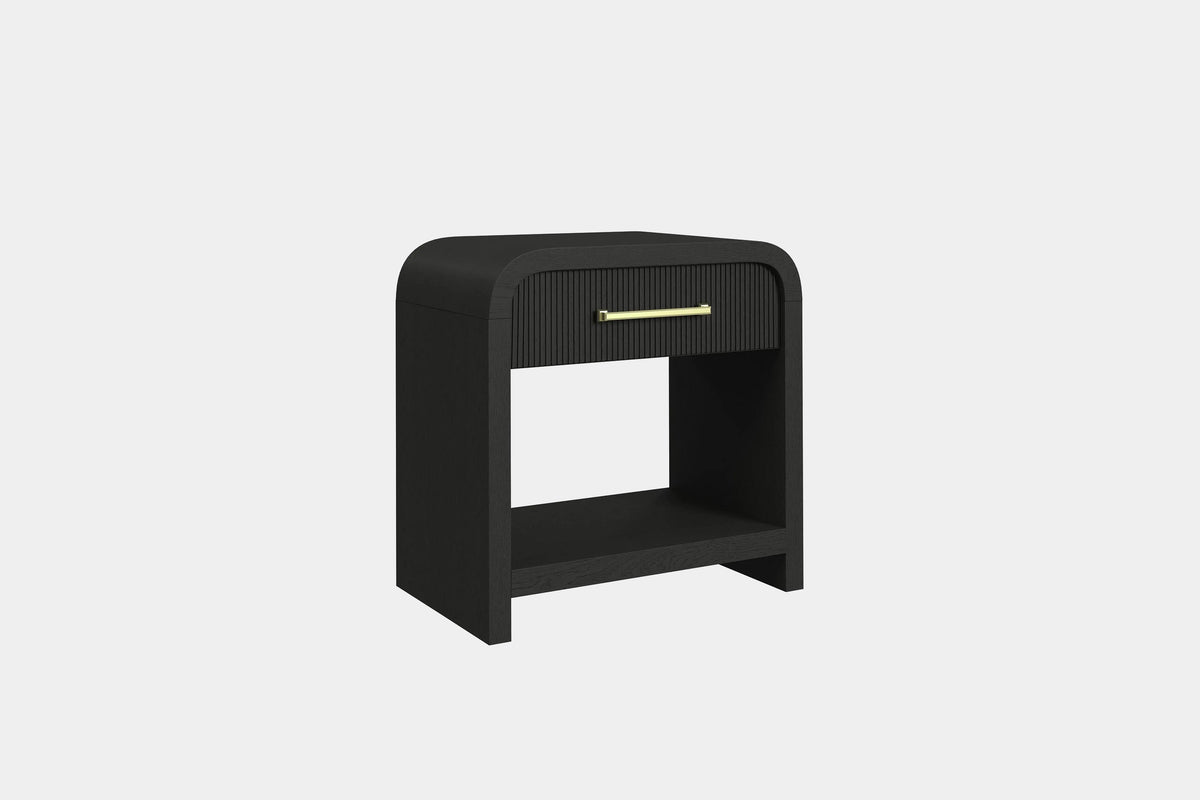 EMBER0012:Emberly Panel Bed & Dresser & Mirror & Nightstand, Angled