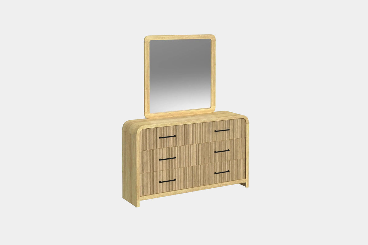EMBER0107:Emberly Panel Bed & Dresser & Mirror & Nightstand, Angled