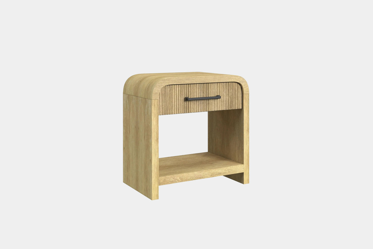 EMBER0115:Emberly Panel Bed & Dresser & Mirror & Nightstand, Angled