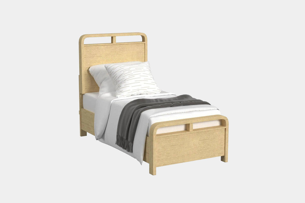 EMBER0115:Emberly Panel Bed & Dresser & Mirror & Nightstand, Angled
