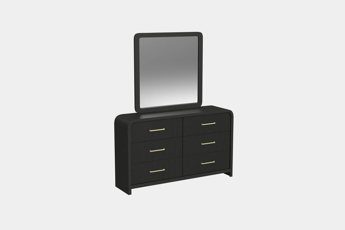 EMBER0015:Emberly Panel Bed & Dresser & Mirror & Nightstand, Angled