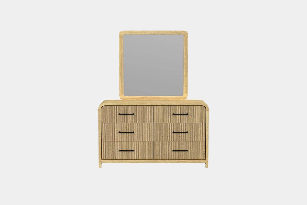 EMBER0107:Emberly Panel Bed & Dresser & Mirror & Nightstand, Front