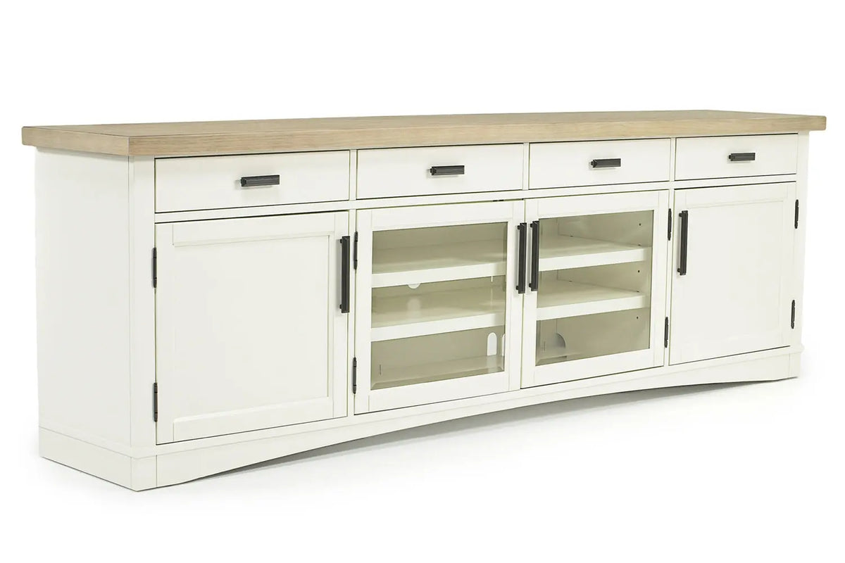 652872075:Americana Media Console in White, 92 Inch, Image 1