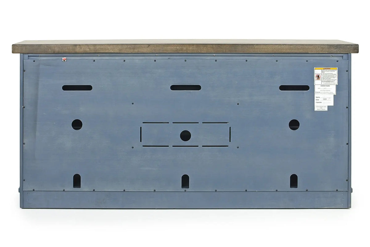 015198108:Americana Media Console in Blue, 63 Inch, Image 4