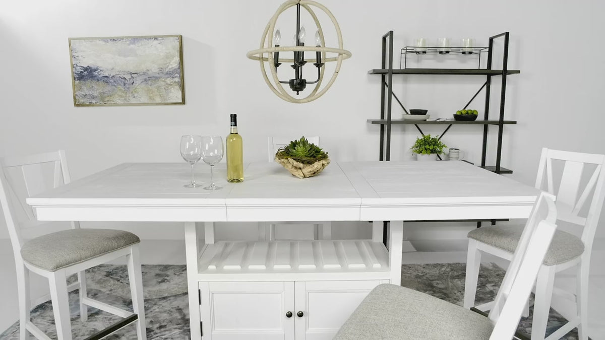 Load video: 479773658:Bay Creek Counter Height Dining Table &amp; 4 Stools, Video