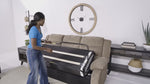 932381764:QUEEN SLEEPER SOFA LIGHT BROWN
