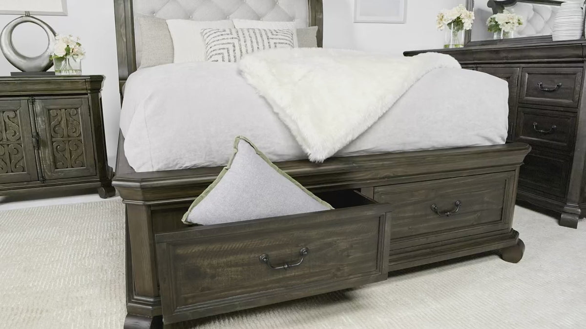 Load video: 586077274:Bellamy Sleigh Bed, Video