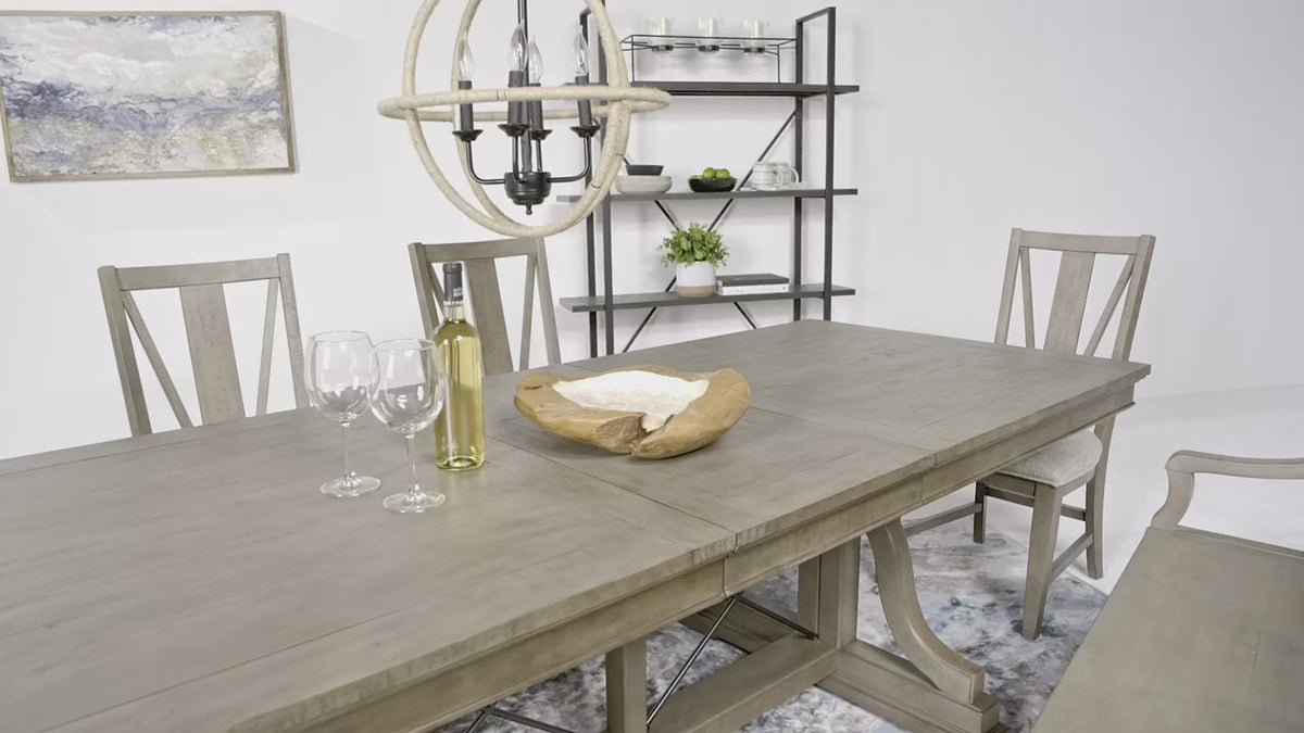 Load video: 837927699:Bay Creek Dining Table &amp; 4 Chairs &amp; Bench, Video