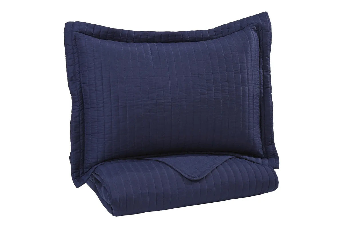 892742790:Raleda Coverlet in Navy, Eastern King, Image 1
