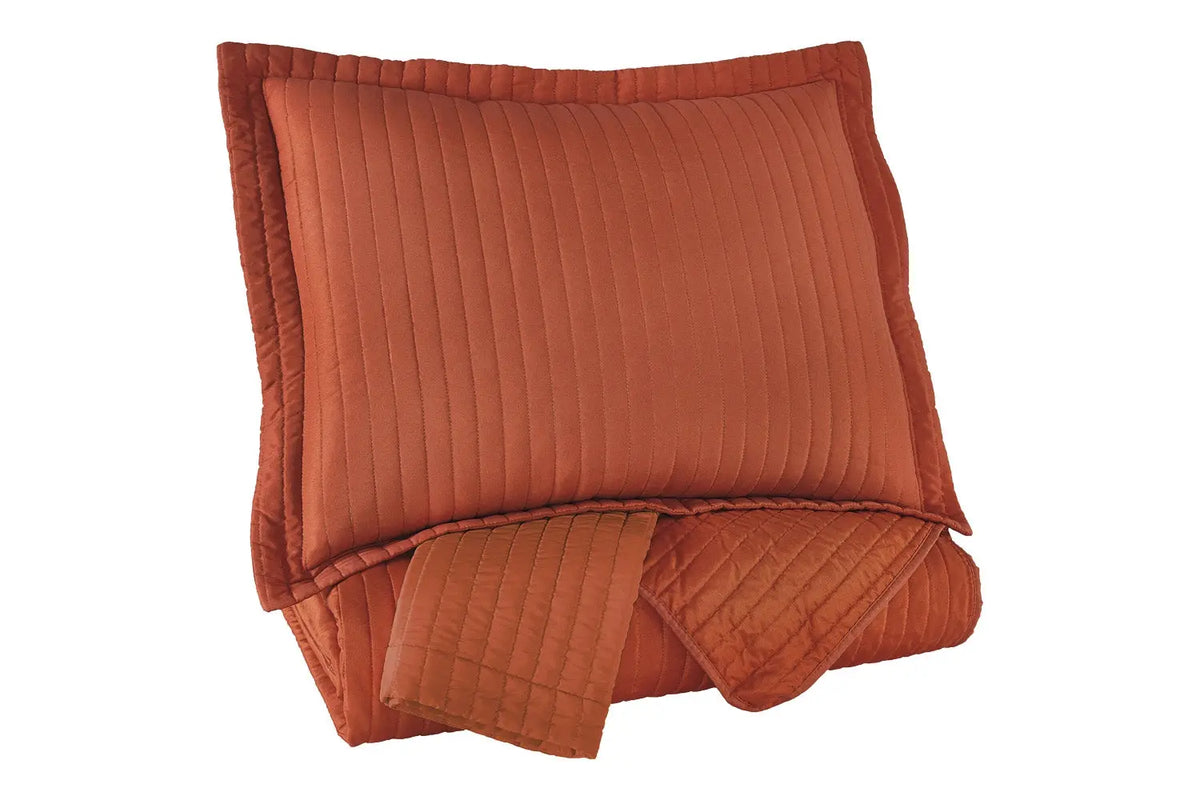 584194513:Raleda Coverlet in Orange, Eastern King, Image 1