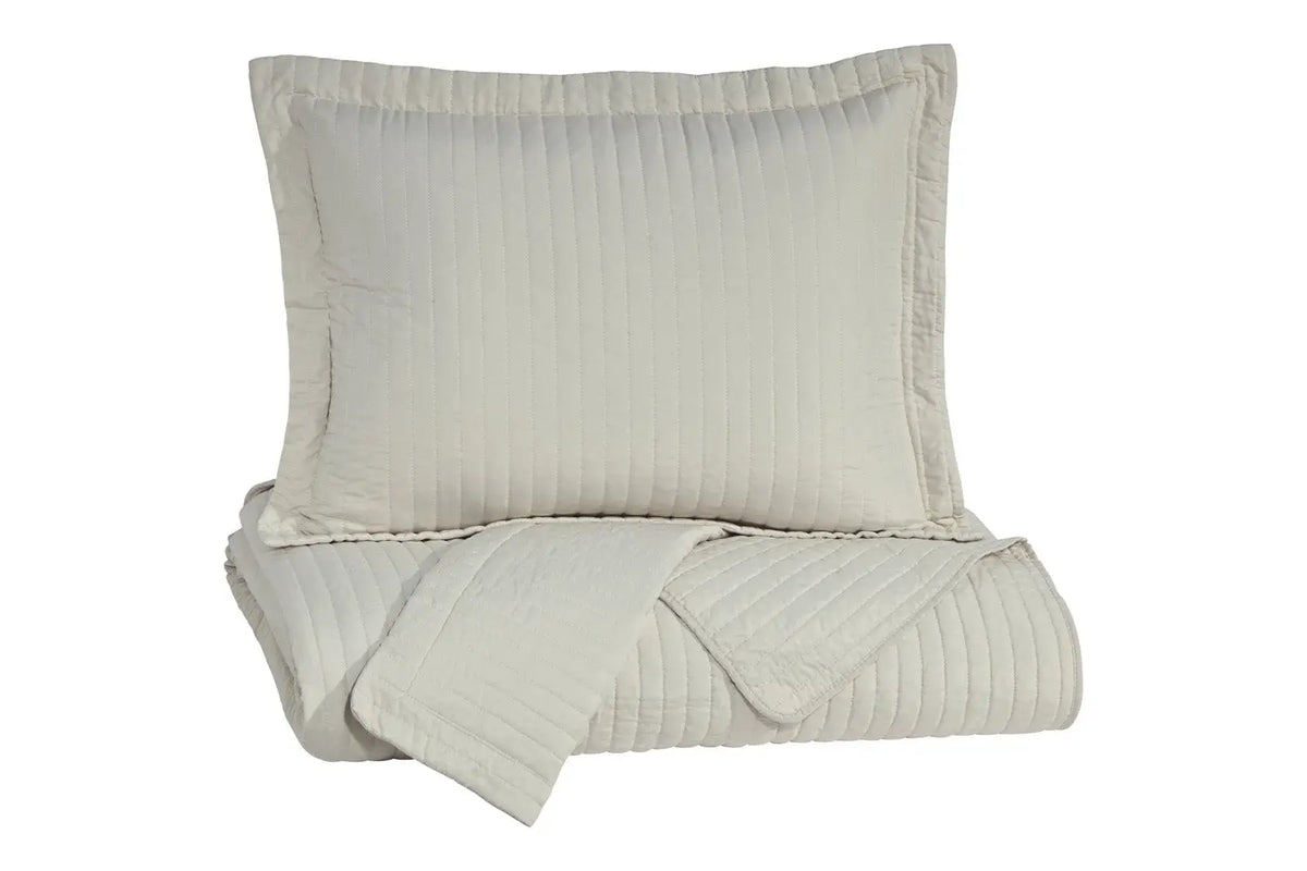 321424964:Raleda Coverlet in Buff, Queen, Image 1