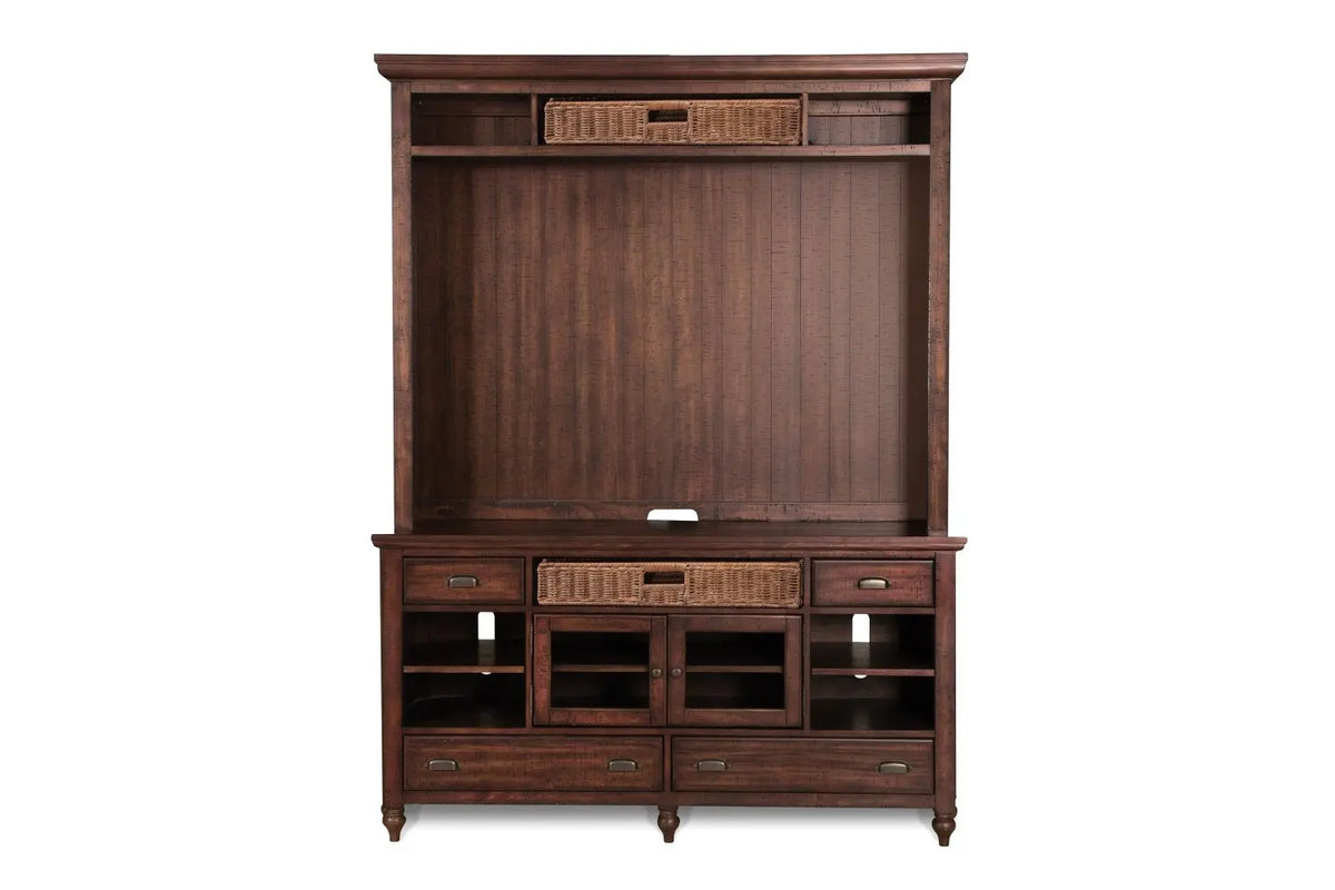 565587871:Cottage Lane 2 Piece Entertainment Center in Brown, 70 Inch, Image 1