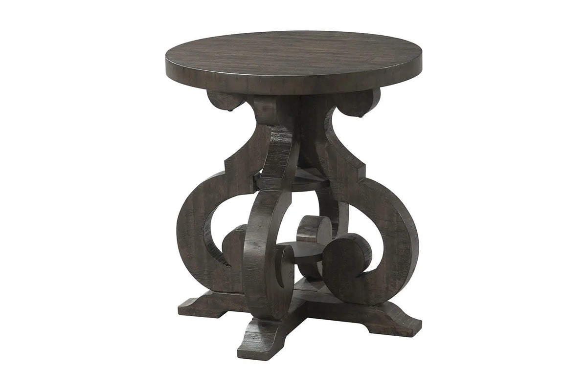 599460271:Stone End Table in Charcoal, Image 1