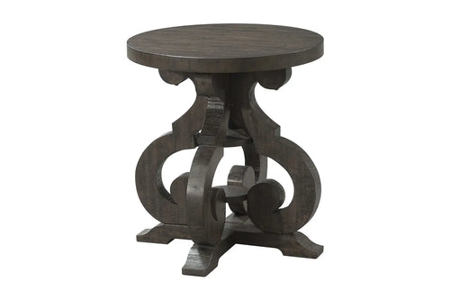 599460271:Stone End Table in Charcoal, Image 1