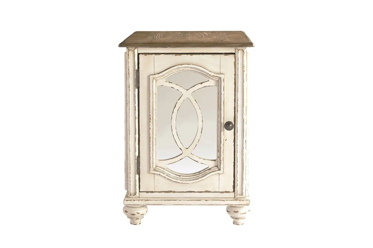 281948431:Realyn Chairside Table in White & Brown, Image 2