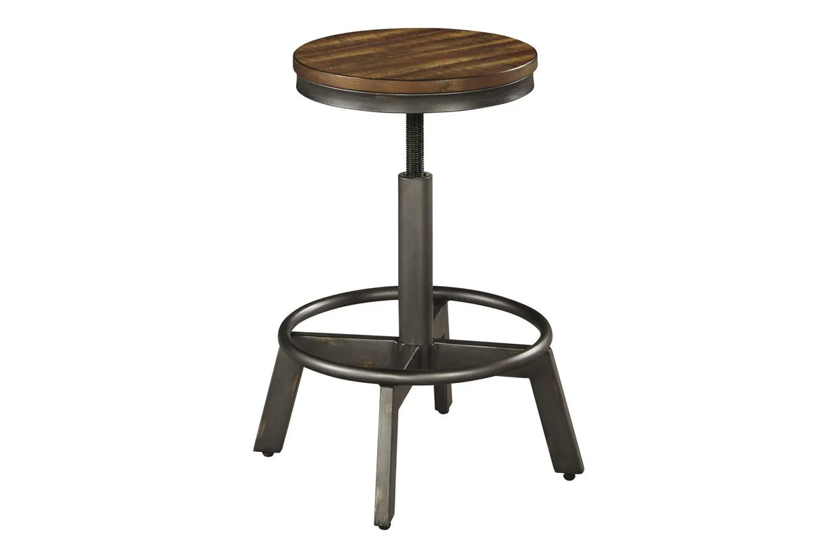 171613626:Torjin Bar Height Dining Table.& 2 Stools in Brown